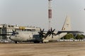 Lockheed Martin CC-130J Hercules of Royal Canadian Air Force at Boryspil Airport KPB near Kyiv, Ukraine. August 2014 Royalty Free Stock Photo