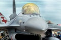 Lockheed Martin F16 Fighting Falcon, modern fast jet fighter. Royalty Free Stock Photo