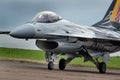 Lockheed Martin F16 Fighting Falcon at Scampton air show on 10 September, 2017. Lincolnshire active Royal Air force base.