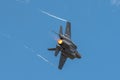 Lockheed Martin F-35 Lightning II performing Aerobatics at Hill AFB in blue sky