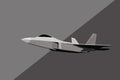 Lockheed Martin F-22 Raptor. Stylized image of a modern jet fighter. Royalty Free Stock Photo