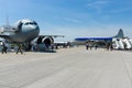 Lockheed Martin P3C Orion and Airbus A310 Multi Role Tanker Transport MRTT on the airfield.