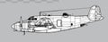 Lockheed PV-2 Harpoon. Vector drawing of WW2 patrol bomber.
