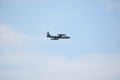 Lockheed Shooting Star T33 at 2018 Great New England Airshow in Chicopee, Massachusetts Royalty Free Stock Photo