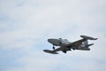 Lockheed Shooting Star T33 at 2018 Great New England Airshow in Chicopee, Massachusetts Royalty Free Stock Photo