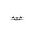 Lockheed SR 71 Blackbird on white. 3D illustration Royalty Free Stock Photo