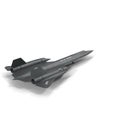 Lockheed SR 71 Blackbird on white. 3D illustration