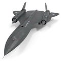 Lockheed SR 71 Blackbird on white. 3D illustration