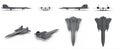 Lockheed SR 71 Blackbird on white. 3D illustration