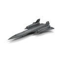 Lockheed SR 71 Blackbird on white. 3D illustration