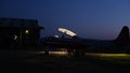 Lockheed T33 Shooting Star at night.