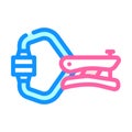 locking clamp color icon vector illustration