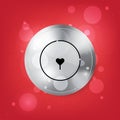 Locking hole in the form of heart Royalty Free Stock Photo