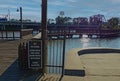 Locks Area of Plaquemine, Louisiana with Danger Alligators Sign