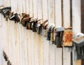 Locks on a bridge