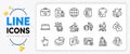 Locks, Cursor and First aid line icons. For web app. Vector