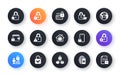 Locks icons. Fingerprint protection, Unlock code and Credit card password icons. Open padlock, Locked document. Vector Royalty Free Stock Photo