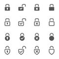 Locks Icons on white background