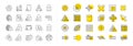 Locks line icons. Fingerprint protection, Unlock code and Credit card password icons Vector
