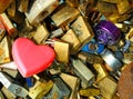 Locks at Paris bridge at love bridge in Paris