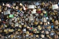 Locks on Pont des Arts bridge, Paris, France