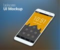 Lockscreen mobile UI smartphone mockup Royalty Free Stock Photo
