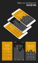 Lockscreen mobile UI smartphone mockup