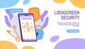 Lockscreen security vector poster