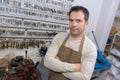 Locksmith in his shop