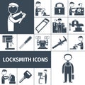 Locksmith Icons Black