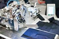 Lockstitch, automatic welting sewing machine Royalty Free Stock Photo