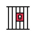 Lockup vector glyph colour icon Royalty Free Stock Photo