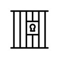 Lockup vector thin line icon Royalty Free Stock Photo