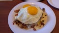 Loco Moco with cream source Royalty Free Stock Photo