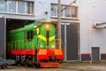 Locomotiv on railroad track