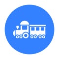 Locomotive black icon. Illustration for web and mobile design.