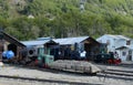 Locomotive depot on the southern Pacific railroad in the world Royalty Free Stock Photo