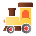 Locomotive flat icon. Train toy color icons in trendy flat style. Baby toy gradient style design, designed for web and