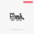 Locomotive flat vector icon