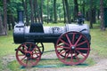 Locomotive monument in a park