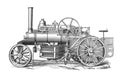 Locomotive of the one-machine system in the old book Meyers Lexicon, vol. 4, 1897, Leipzig