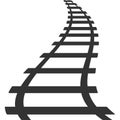 Locomotive railroad silhouette track railway transit route icon