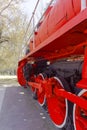 Locomotive Red Communard. Left rear view Royalty Free Stock Photo