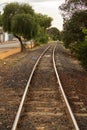 Locomotive tracks in the municipality of CatalÃ£o, in GoiÃ¡s. Royalty Free Stock Photo