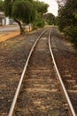 Locomotive tracks in the municipality of CatalÃ£o, in GoiÃ¡s. Royalty Free Stock Photo