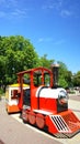 Locomotive train for children in summer park