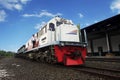 Locomotive Train With Machinist Royalty Free Stock Photo