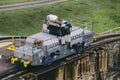 Locomotives, known as mules in the Panama Canal Royalty Free Stock Photo