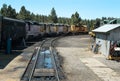 Locomotives lined up Royalty Free Stock Photo