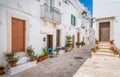 Scenic sight in Locorotondo, Bari Province, Apulia, southern Italy. Royalty Free Stock Photo